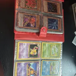 2x Vintage Pikachu Red Pokemon Binder 1999 Loaded With Yugioh And Pokemon WOTC - Image 4