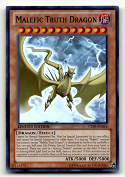 Malefic Truth Dragon CT09-EN016 Limited Super Rare 2012 Collectors Tin LP - Image 1