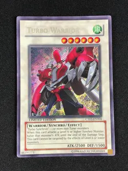 YUGIOH TURBO WARRIOR CT05-EN004 SECRET HP/ CREASES - Image 1