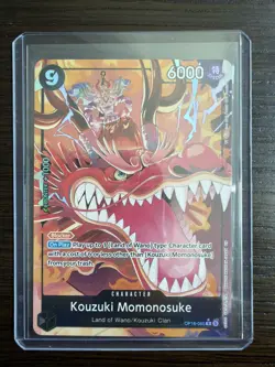 Bandai OP16-085 Kouzuki Momonosuke Rare Alt Art Holo One Piece TCG English - Image 1