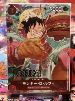 MONKEY D LUFFY - One Piece P-080 - SEALED MOS BURGER PROMO - Campaign Japanese - Image 1