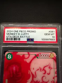 2024 One Piece UTA Battle Promo Monkey D Luffy #P-061 PSA 10 GEM MINT - Image 3