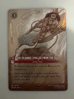 Disney Lorcana Enchanted The Islands I Pulled From The Sea 216/204 Azurite Sea - Image 1
