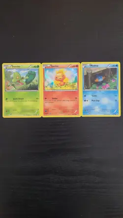Pokemon TCG Set Of 3 TREECKO MUDKIP TORCHIC 2014 Sheen Holo Promo Cards - Image 1