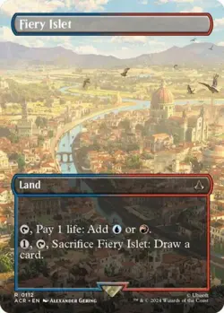 Fiery Islet (Borderless) -Foil Near Mint MTG Universes Beyond: Assassin's Creed - Image 1