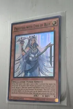 Yugioh Priestess with Eyes of Blue SHVI-EN098 Super Rare 1st Ed Near Mint Cond - Image 2