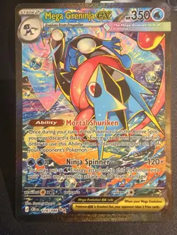 Mega Greninja EX 116/086 XY BREAKpoint Full Art Holo Ultra Rare Pokemon Card - Image 1