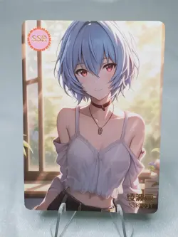 Rei Ayanami Neon Genesis Goddess Story Stunning Anime Waifu Doujin Lewd Card - Image 1