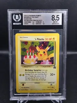 1999-2000 Pokemon Promo Black Star #24 Birthday Pikachu Holo Card BGS 8.5 NM-MT - Image 1