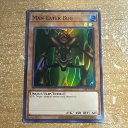 🔥 Yugioh Man-Eater Bug LOB-EN108 Super Rare HOLOFOIL 25th Anniversary NM/LP - Image 1