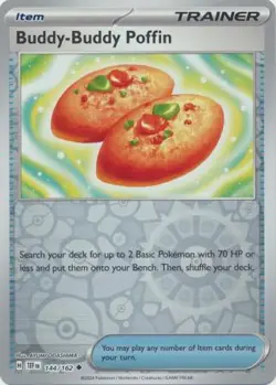 Buddy-Buddy Poffin 144/162 Reverse Holo | Temporal Forces | Pokemon Card - Image 1
