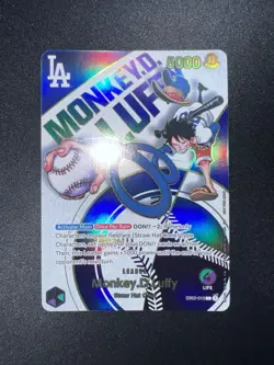 2025 ONE PIECE PROMO CARD DODGERS X ONE PIECE NIGHT #010 MONKEY D. LUFFY - Image 3