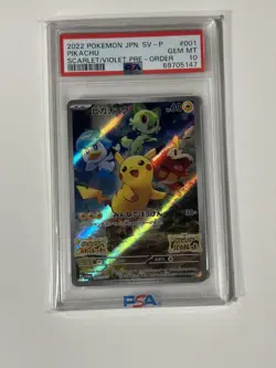 Pikachu 001/Sv-p Scarlet & Violet Promo Japanese Pokemon Card PSA 10 - Image 1