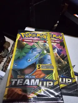 Pokemon TEAM UP Booster Pack Sealed Lot! 3 Packs / 3 Cards Each $$$$ - Image 1