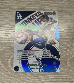 One Piece Los Angeles Dodgers Monkey D. Luffy Promo Card English - Image 1