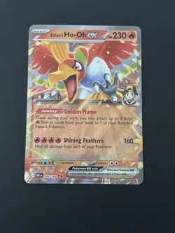Pokemon TCG Destined Rivals Ethan’s Ho-Oh ex 039/182 Holo Rare Card NM - Image 1