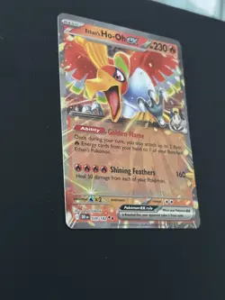 Pokemon TCG Destined Rivals Ethan’s Ho-Oh ex 039/182 Holo Rare Card NM - Image 2