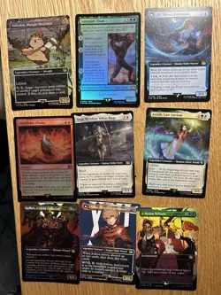 Traveling Chocobo, Lightning, Tifa, MTG FF Card LOT- Surge Foils Extended Art - Image 4