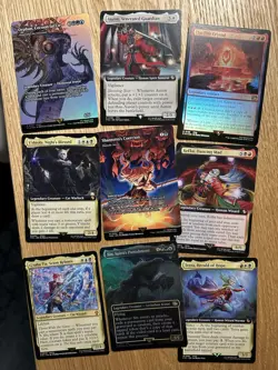 Traveling Chocobo, Lightning, Tifa, MTG FF Card LOT- Surge Foils Extended Art - Image 5