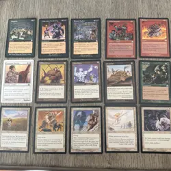 Lot Of 15 1993- To Early 2000 Magic The Gathering Retro Cards - Image 1