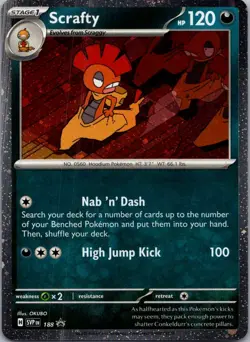 Scrafty - (Cosmos Holo) Holo Promo SV: Scarlet & Violet Promo Cards 188 NM - Image 1