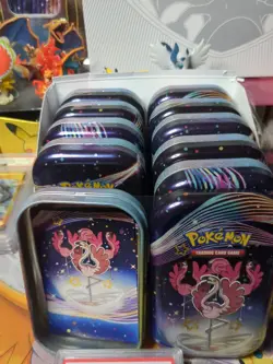 *NO PACKS* - 35x Pokemon Paldean Fates Mini Tins with Display/Art Cards - Image 2