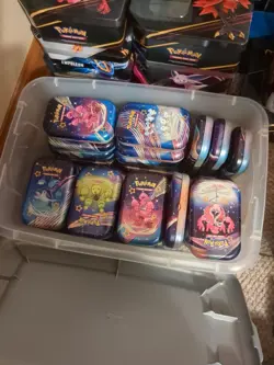 *NO PACKS* - 35x Pokemon Paldean Fates Mini Tins with Display/Art Cards - Image 3