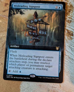 MTG Misleading Signpost (Extended Art) - Commander: Wilds of Eldraine NM - Image 1
