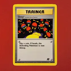 5-08-13 PWE pokemon unplayed 2000 team rocket 79/82 sleep! trainer . (B) - Image 1
