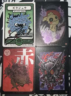 Pokemon Pokai Gaku Art Yeuh Fan Art Promo/signed Card Lot Of 4 - Image 1