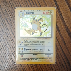 Wizards of the Coast Raichu 14/102 Base Set Holo Rare 80 HP 1999 ENG - Image 1