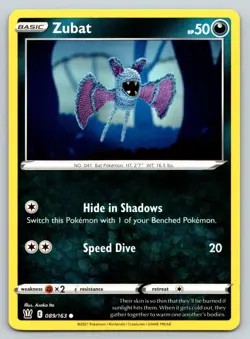 ZUBAT 089/163 C BATTLE STYLES POKEMON LP ITO - Image 1