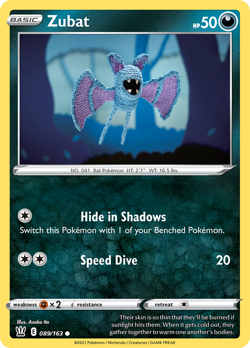 ZUBAT 089/163 C BATTLE STYLES POKEMON LP ITO - Image 4