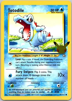 Totodile 81/111 First Partner Pack Jumbo Card Pokemon Near Mint - Image 1