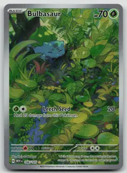 Bulbasaur - 166/165 - Pokemon 151 Illustration Rare Card NM - Image 1