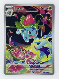 Pokemon TCG Ivysaur Illustration Rare Holo ME01 Mega Evolution 134/132 - Image 1