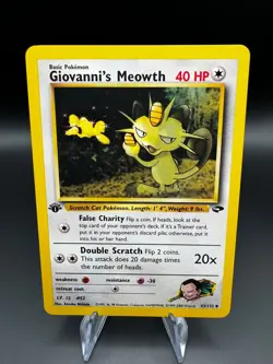 Giovanni's Meowth 43/132 Gym Challenge Pokemon 1st Edition NM/M Gym Challenge - Image 1