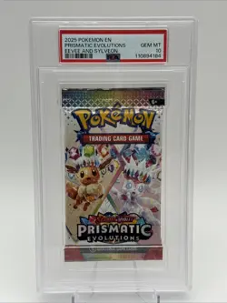 Pokemon S&V Prismatic Evolutions Eevee & Sylveon Booster Pack PSA 10 Gem Mint - Image 1