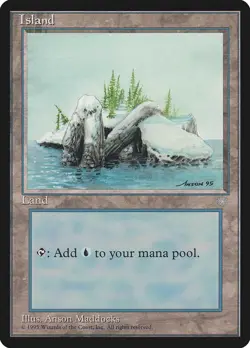 Island (C) Ice Age PLD Basic Land MAGIC THE GATHERING MTG CARD ABUGames - Image 1