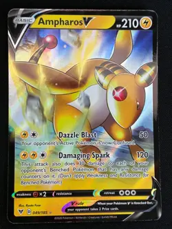 Pokemon TCG | Ampharos V SWSH04: Vivid Voltage 049/185 | Ultra Rare - Image 1