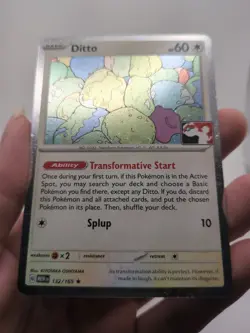 Pokemon 151 Master Set Ditto Cosmos Holo Prize Pack Play Stamp 132/165 NM - Image 2