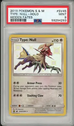 2019 Pokemon Sun & Moon Hidden Fates Type Null Holo #SV45 PSA 9 - Image 1