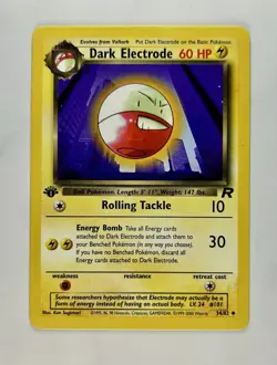 Dark Electrode 2000 Pokemon Team Rocket 1st Edition Uncommon #34/82 * Near Mint - Image 1