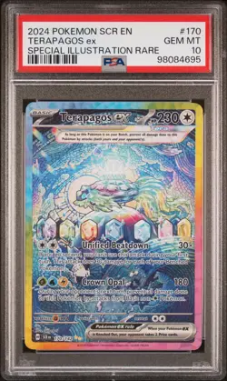 2024 POKEMON SCR EN-STELLAR CROWN SPECIAL ILLUSTRATION RARE TERAPAGOS EX PSA 10 - Image 1