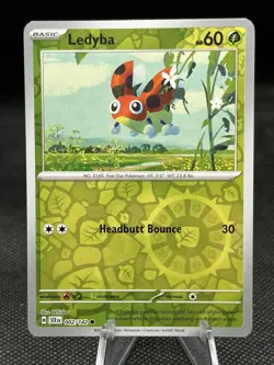 Ledyba - 002/142 Stellar Crown Reverse Holo Pokemon Card NM - Image 1