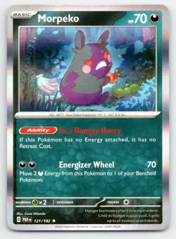 Pokemon Morpeko Paradox Rift PAR R HOLO 121/182 Nitanda NM - Image 1
