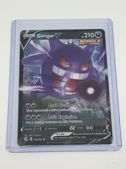 Pokemon Ultra Rare Gengar V Full Art Fusion Strike Single Strike 156/264 Holo - Image 3