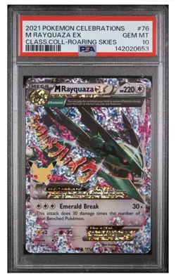 PSA 10 M Rayquaza EX 76/108 Celebrations Classic Collection Pokemon Holo - Image 1