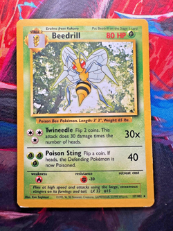 Beedrill 017/102 Base Set - Rare - Non Holo - Lightly Played - Pokemon - Image 1