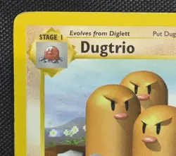 Dugtrio 19/102 Rare Base Set Shadowless Pokemon Unlimited HP - Image 2